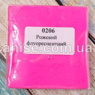 Полимерная глина Пластишка, №0206 розовый флуоресцентный, 75 г / Полімерна глина Пластішка, №0206 рожевий флуо 0206 фото